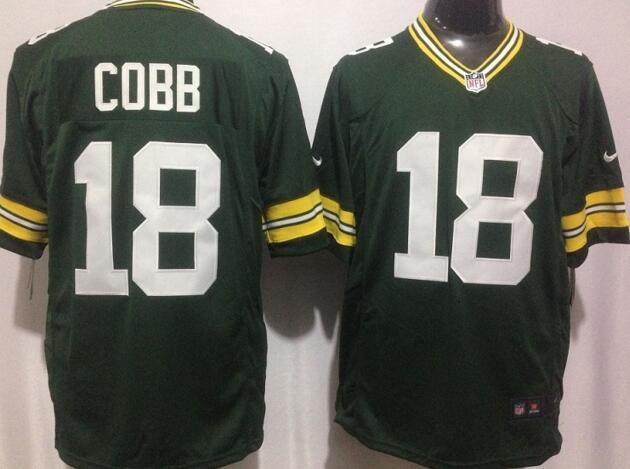 Nike Green Bay Packers 18 Randall Cobb Game Green NFL Jerseys