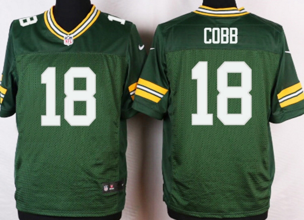 Nike Green Bay Packers 18 Randall Cobb Green men NFL Elite football Jerseys