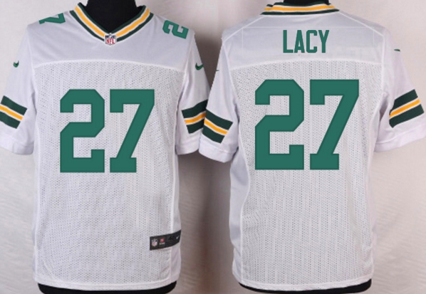 Nike Green Bay Packers 27 Eddie Lacy white elite NFL Jerseys