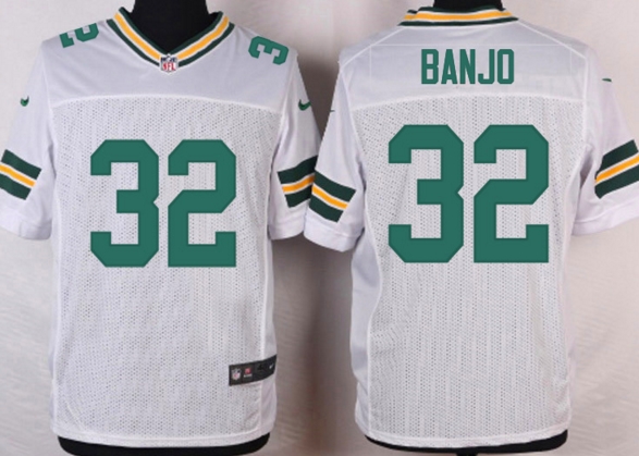 Nike Green Bay Packers 32 banjo Elite White NFL Jerseys