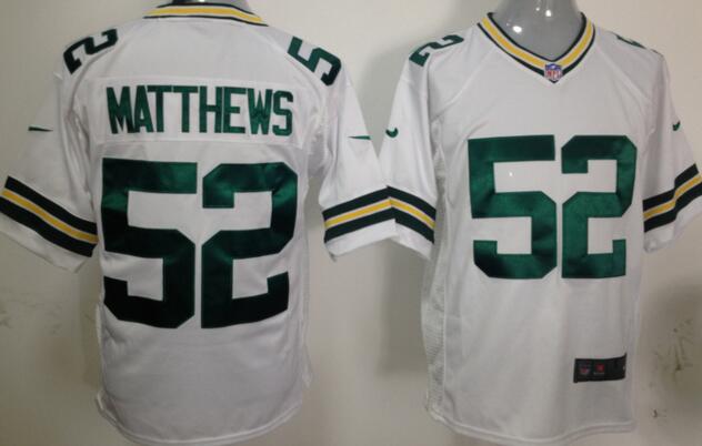 Nike Green Bay Packers 52 Clay Matthews Game White