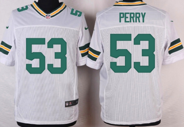 Nike Green Bay Packers 53 Nick Perry Elite White NFL Jerseys