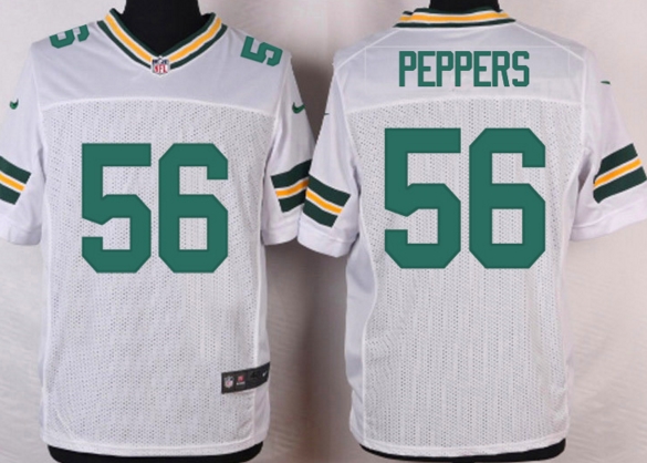 Nike Green Bay Packers 56 Julius Peppers White elite nfl jerseys