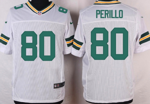 Nike Green Bay Packers 80 perillo white men NFL Elite Jerseys