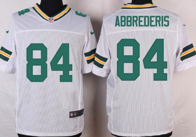 Nike Green Bay Packers 84 Jared Abbrederiswhite men NFL Elite Jersey