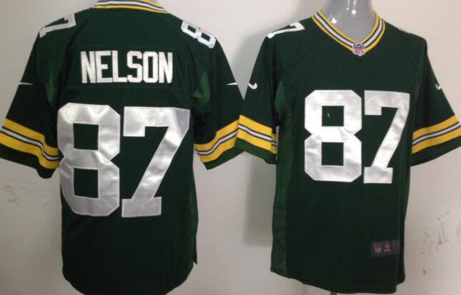 Nike Green Bay Packers 87 Jordy Nelson Game Green Jerseys