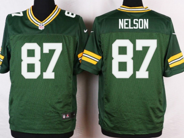 Nike Green Bay Packers 87 Jordy Nelson elite Green men nfl football Jerseys