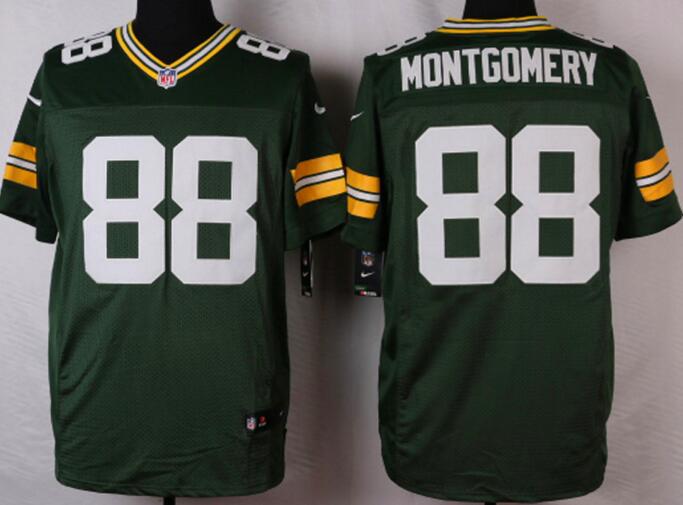 Nike Green Bay Packers 88 Ty Montgomery Green elite NFL Jerseys