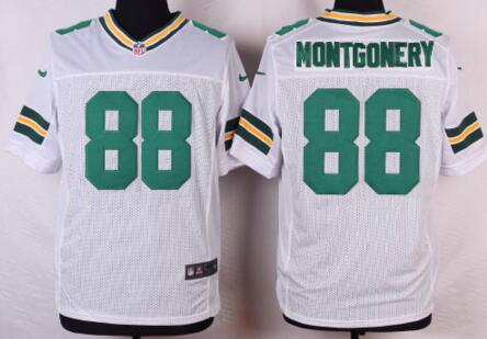 Nike Green Bay Packers 88 Ty Montgomery white elite NFL Jerseys