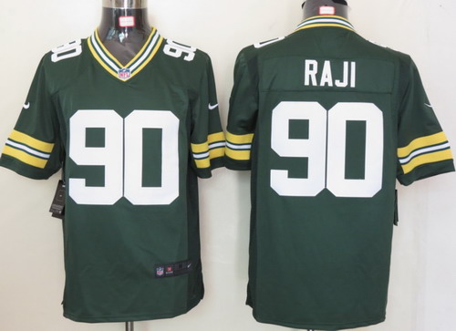 Nike Green Bay Packers 90 Raji Green Limited Jerseys