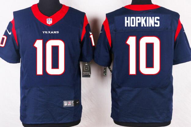 Nike Houston Texans 10 DeAndre Hopkins men blue Elite nfl football Jerseys