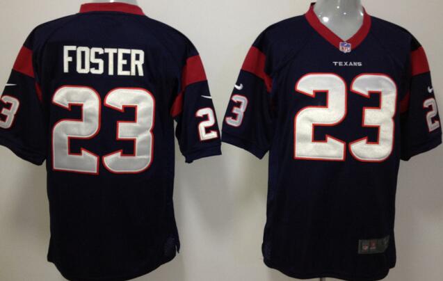 Nike Houston Texans 23 Arian Foster Game Blue NFL Jersey