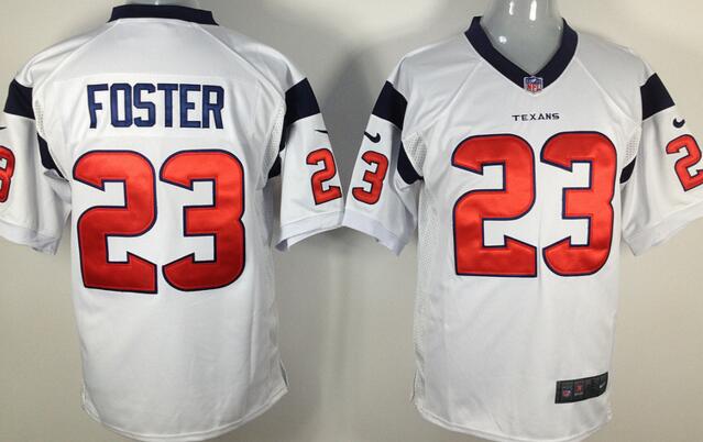 Nike Houston Texans 23 Arian Foster Game White NFL Jerseys