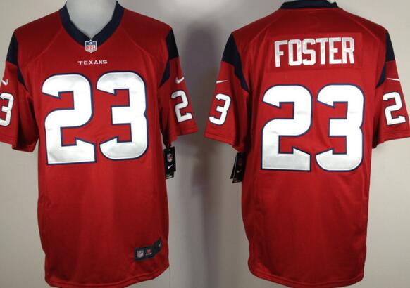 Nike Houston Texans 23 Arian Foster Game red men football NFL Jersey