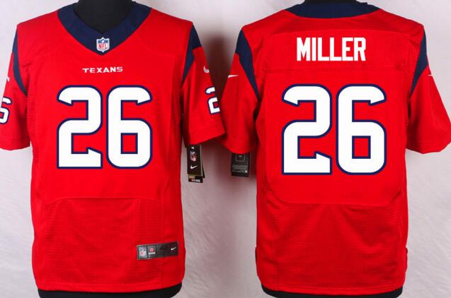 Nike Houston Texans 26 Lamar Miller elite men red football NFL Jerseys