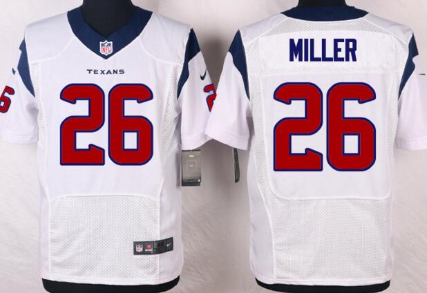 Nike Houston Texans 26 Lamar Miller elite men white football NFL Jerseys