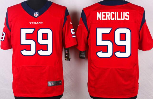 Nike Houston Texans 59 Whitney Mercilus red men NFL elite football Jerseys