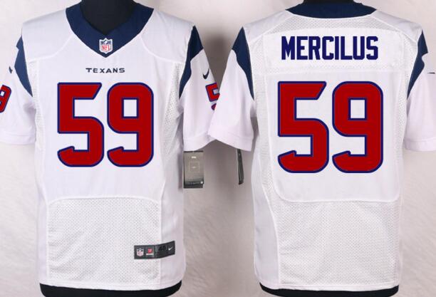 Nike Houston Texans 59 Whitney Mercilus white men NFL elite football Jerseys