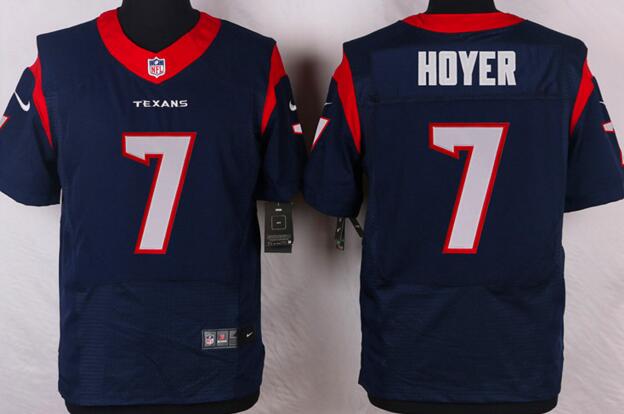 Nike Houston Texans 7 Brian Hoyer blue Elite NFL football Jersey