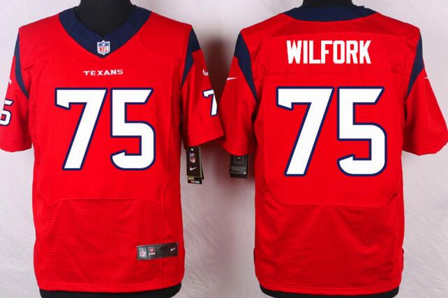 Nike Houston Texans 75 Vince Wilfork Elite red football NFL Jerseys