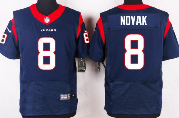 Nike Houston Texans 8 Nick Novak Elite Blue NFL men football Jerseys