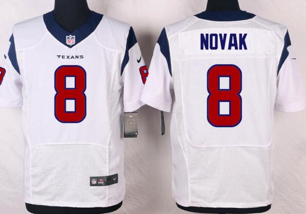 Nike Houston Texans 8 Nick Novak Elite white NFL men football Jerseys