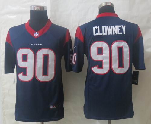 Nike Houston Texans 90 Jadeveon Clowney Blue Limited Jersey