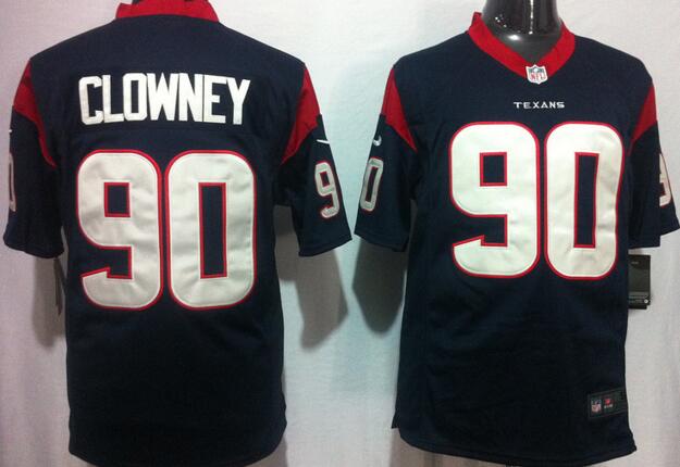 Nike Houston Texans 90 Jadeveon Clowney Blue game Jersey