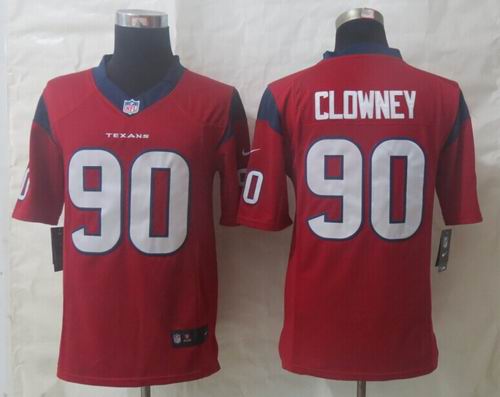 Nike Houston Texans 90 Jadeveon Clowney Red Limited Jerseys