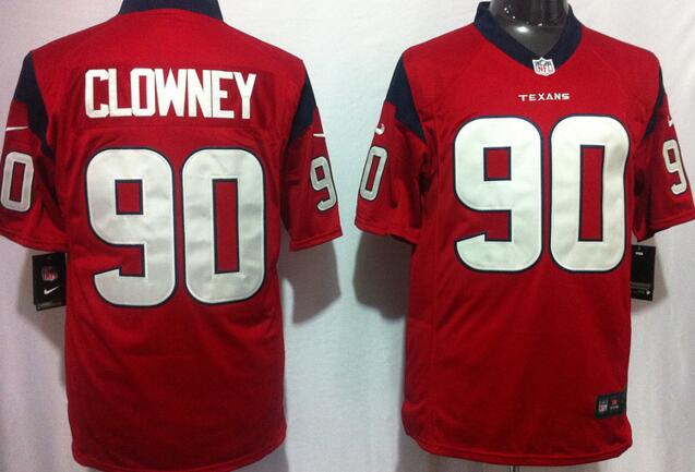 Nike Houston Texans 90 Jadeveon Clowney red game nfl football Jersey