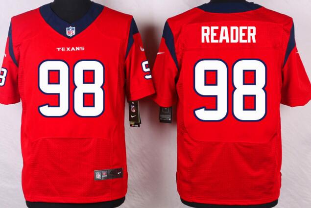 Nike Houston Texans 98 DJ Reader men Elite red NFL football Jerseys