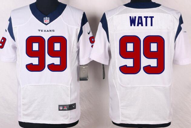 Nike Houston Texans 99 J.J. Watt Elite men white football NFL Jerseys