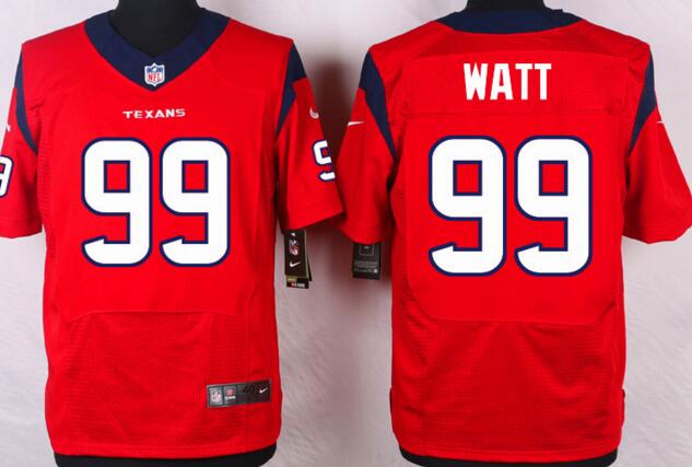 Nike Houston Texans 99 J.J. Watt men Elite Red NFL football Jerseys