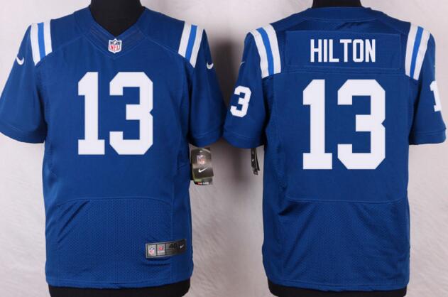 Nike Indianapolis Colts 13 T.Y. Hilton Blue men nfl football Elite Jerseys