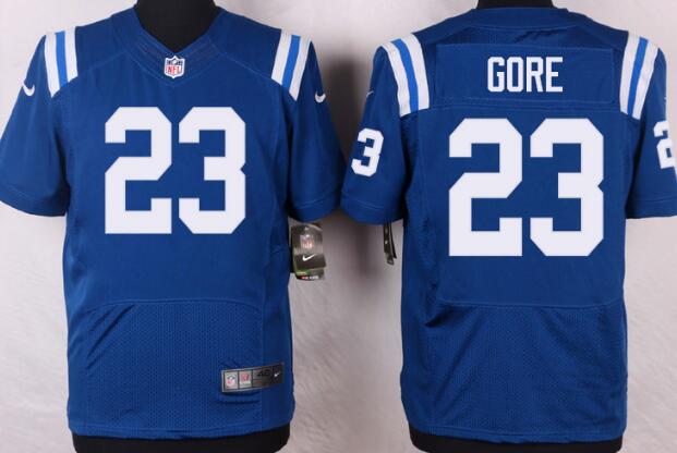 Nike Indianapolis Colts 23 GFrank Gore blue men Elite NFL football Jersey