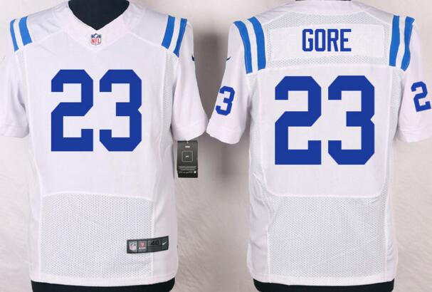 Nike Indianapolis Colts 23 GFrank Gore white men Elite NFL football Jersey