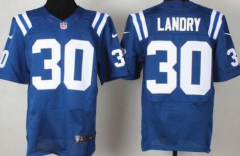 Nike Indianapolis Colts 30 LaRon Landry Blue Elite Jersey