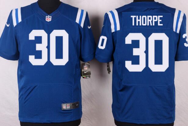 Nike Indianapolis Colts 30 Neiko Thorpe elite blue men NFL football Jerseys