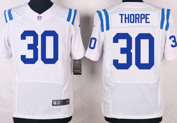 Nike Indianapolis Colts 30 Neiko Thorpe elite white men NFL football Jerseys