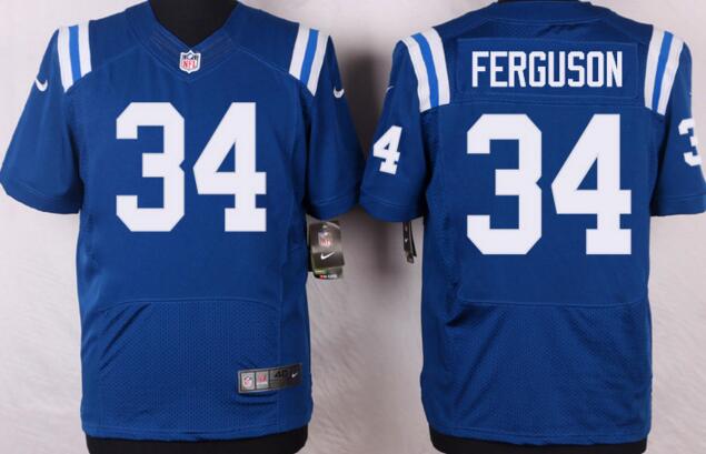 Nike Indianapolis Colts 34  Josh Ferguson men blue elite nfl football jersey