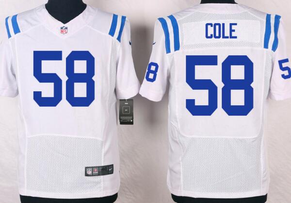 Nike Indianapolis Colts 58 Trent Cole white elite men NFL football jerseys