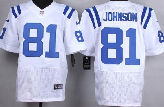 Nike Indianapolis Colts 81 Andre Johnson white elite NFL jerseys