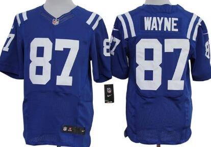 Nike Indianapolis Colts 87 Reggie Wayne Elite Blue NFL Jerseys