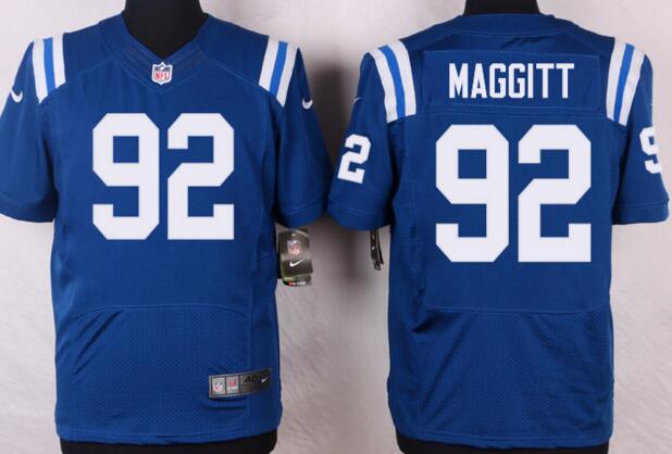 Nike Indianapolis Colts 92 Curt Maggitt Blue Elite nfl football Jersey