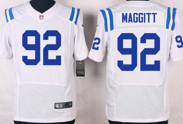 Nike Indianapolis Colts 92 Curt Maggitt white Elite nfl football Jersey