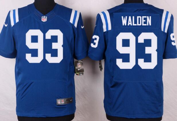 Nike Indianapolis Colts 93 Erik Walden Blue NFL Elite Jerseys