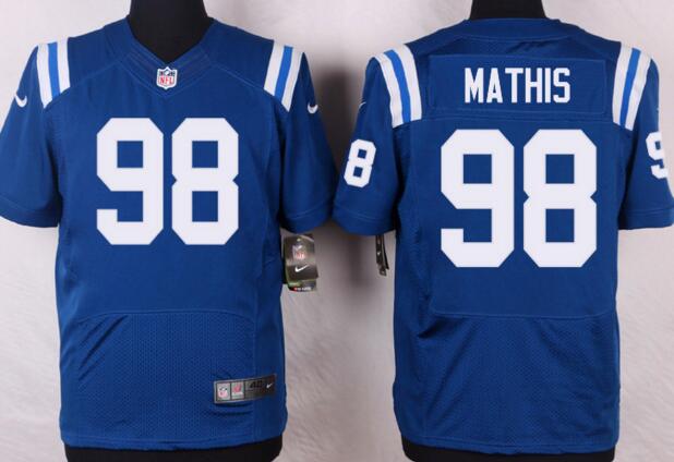 Nike Indianapolis Colts 98 Robert Mathis Blue elite NFL football jerseys