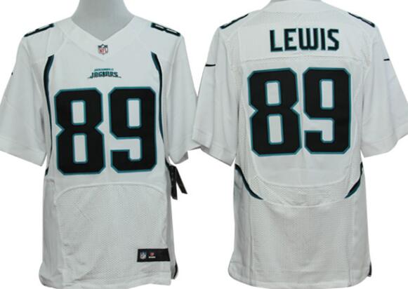 Nike Jacksonville Jaguars 89 Marcedes Lewis Elite White NFL Jerseys