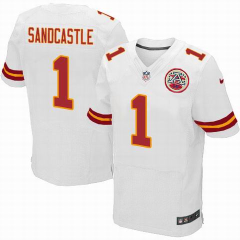 Nike Kansas City Chiefs 1 Leon Sandcastle Elite white nfl Jersey