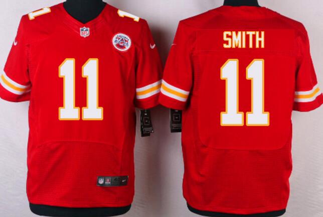 Nike Kansas City Chiefs 11 Alex Smith Red Elite nfl football men Jerseys